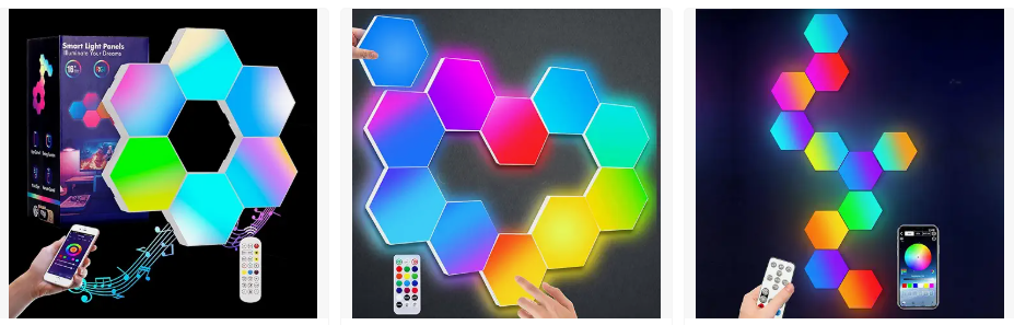Domina la Luz, Eleva tu Juego
Tu Setup de Luces Hexagonales Gaming

¿Buscas llevar la inmersión de tus partidas a otro nivel?
 
 Nuestras luces hexagonales de pared LED RGB son el complemento perfecto para tu setup de juego. Olvídate de los fondos aburridos y crea un ambiente dinámico y personalizado que reaccione a tus partidas, música y voz. Con miles de colores y efectos dinámicos a tu alcance, puedes sincronizar la luz con tus periféricos y sumergirte por completo en la acción. ¡Domina la luz, domina tu juego!Consultar stock y precios actualizados
