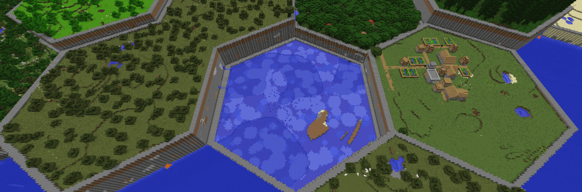 mundo hexagonal minecraft