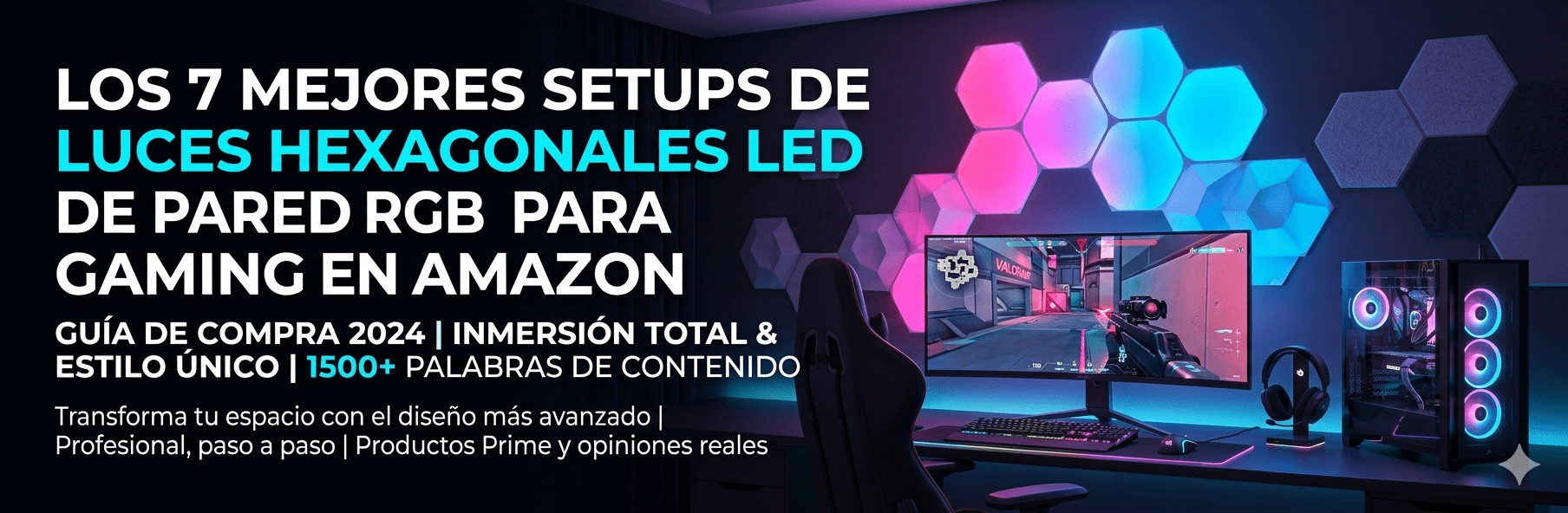 Los 7 Mejores Setups de Luces LED Hexagonales Gaming