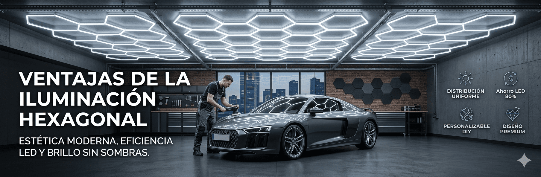 Lámparas de Techo Hexagonales