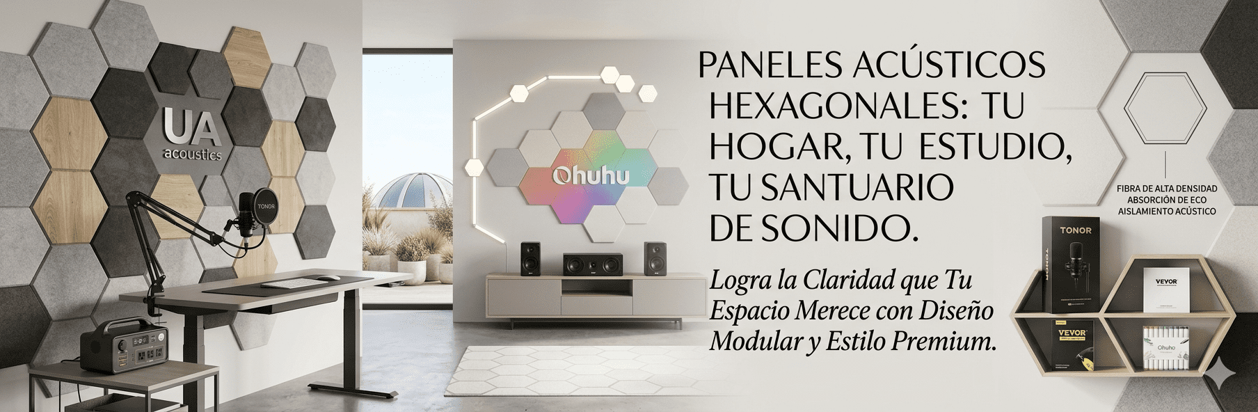 Las mejores marcas de paneles acústicos hexagonales
