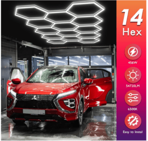 Lámpara de techo LED hexagonal para garaje